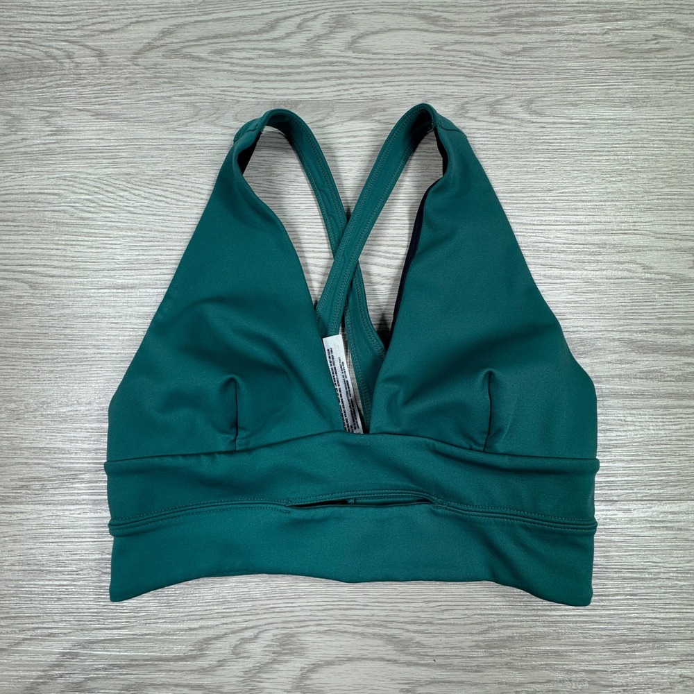 FP Movement by Free People Deep Teal Crossback V-Neck Sports Bra